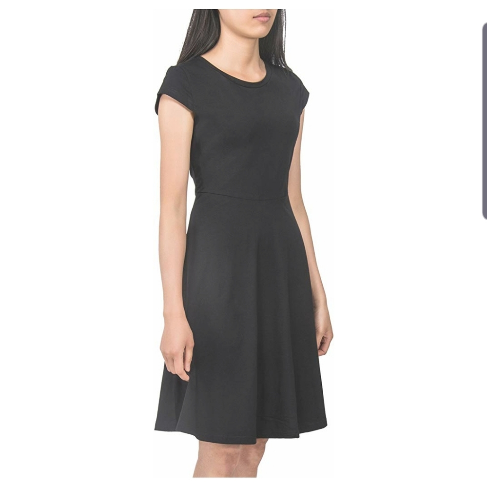 Hika A-line Short Cap Sleeve Round Neck Dress